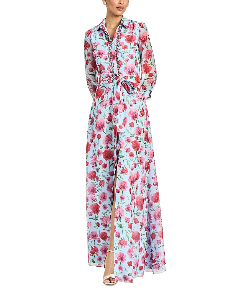 Sachin Babi Addison Printed Organza Gown