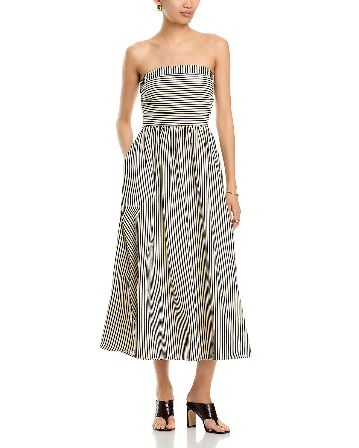 Layered with Love Strapless Striped Maxi Dress