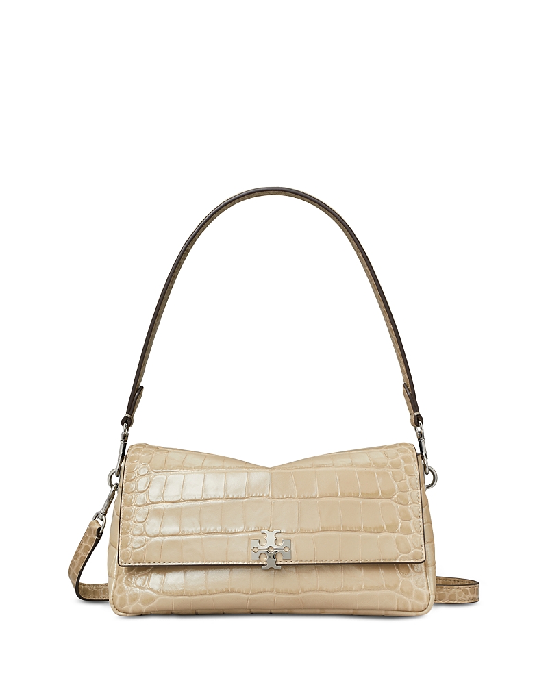 Tory Burch Charlie Embossed Croc Shoulder Bag
