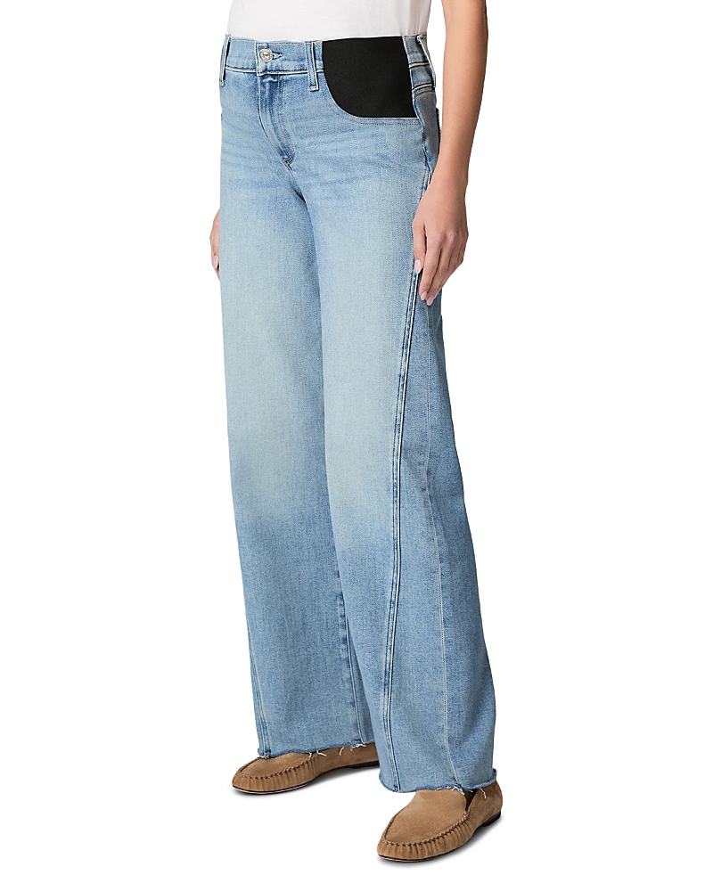 Paige Anessa High Rise Wide Leg Maternity Jeans in Explorer