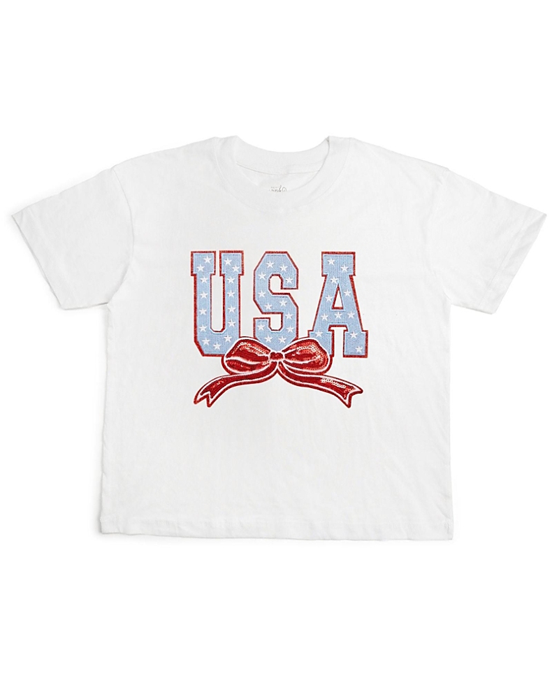 Sweet Wink Usa Stars & Bow Patch Women's Short Sleeve T-Shirt