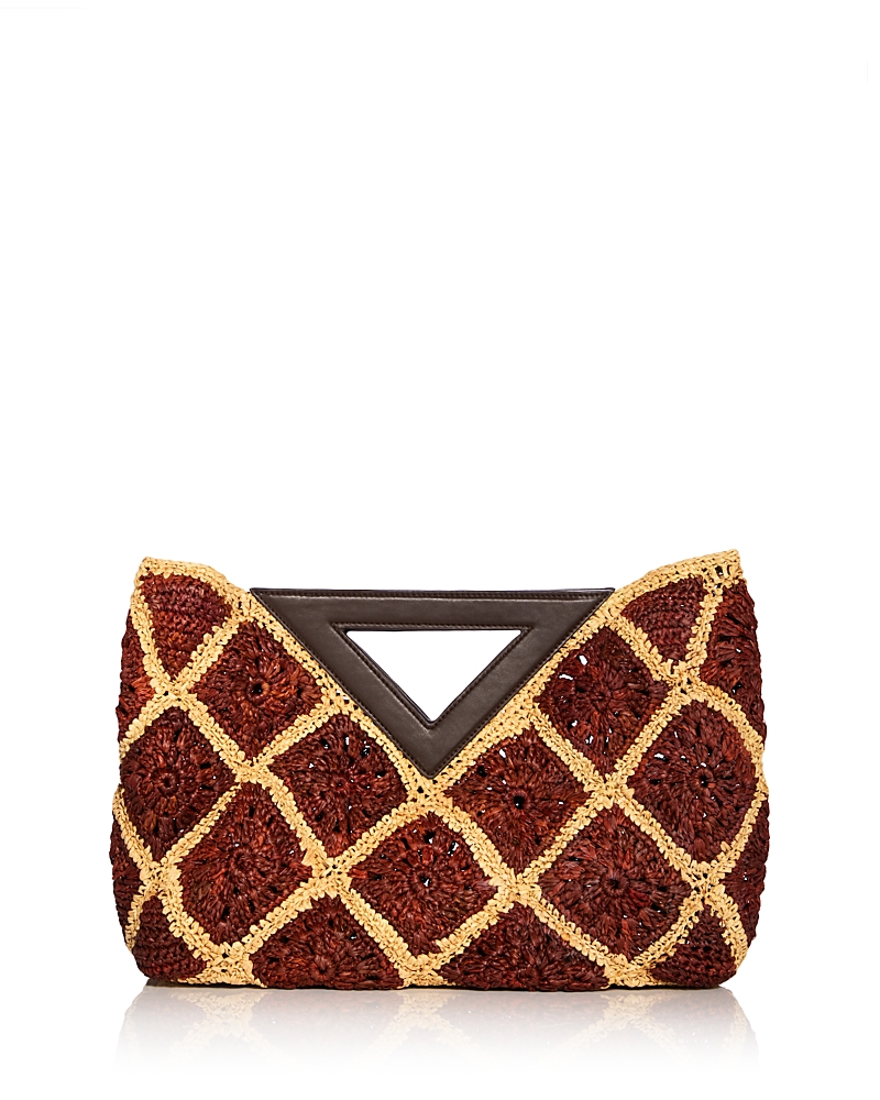 Veronica Beard Vesper Raffia Crochet Clutch