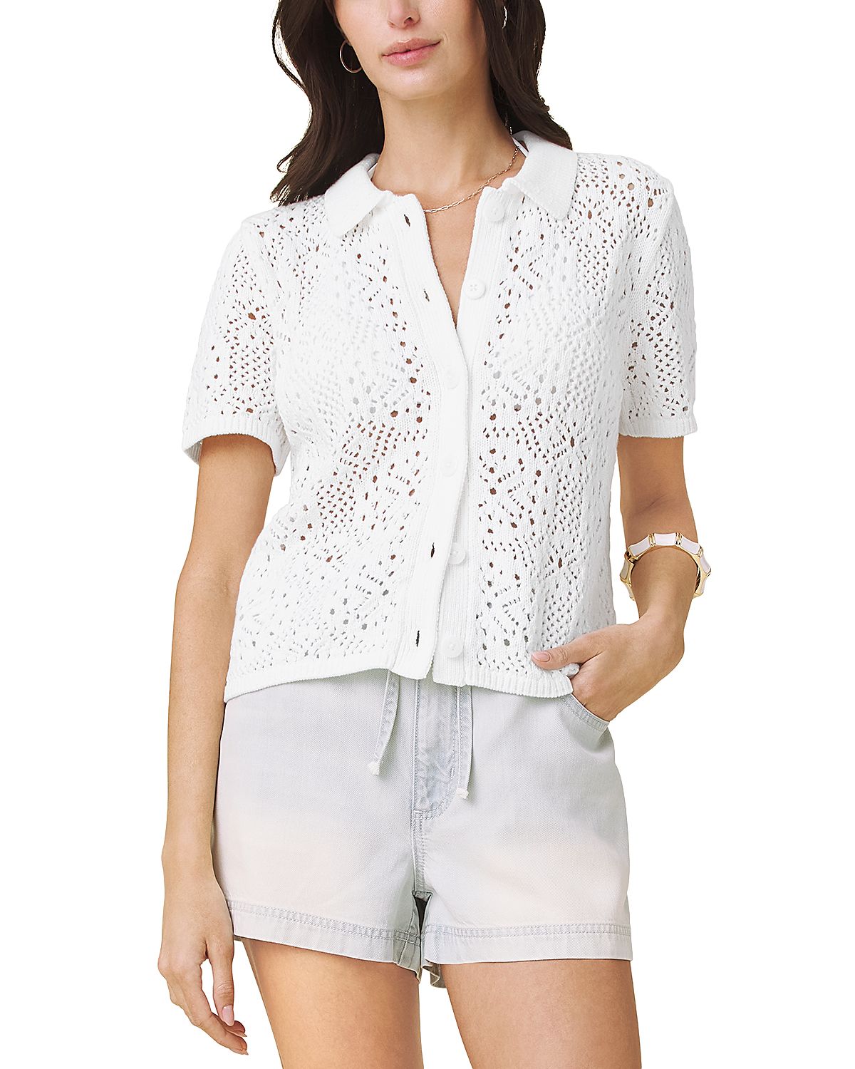 Splendid Beckham Crocheted Shirt