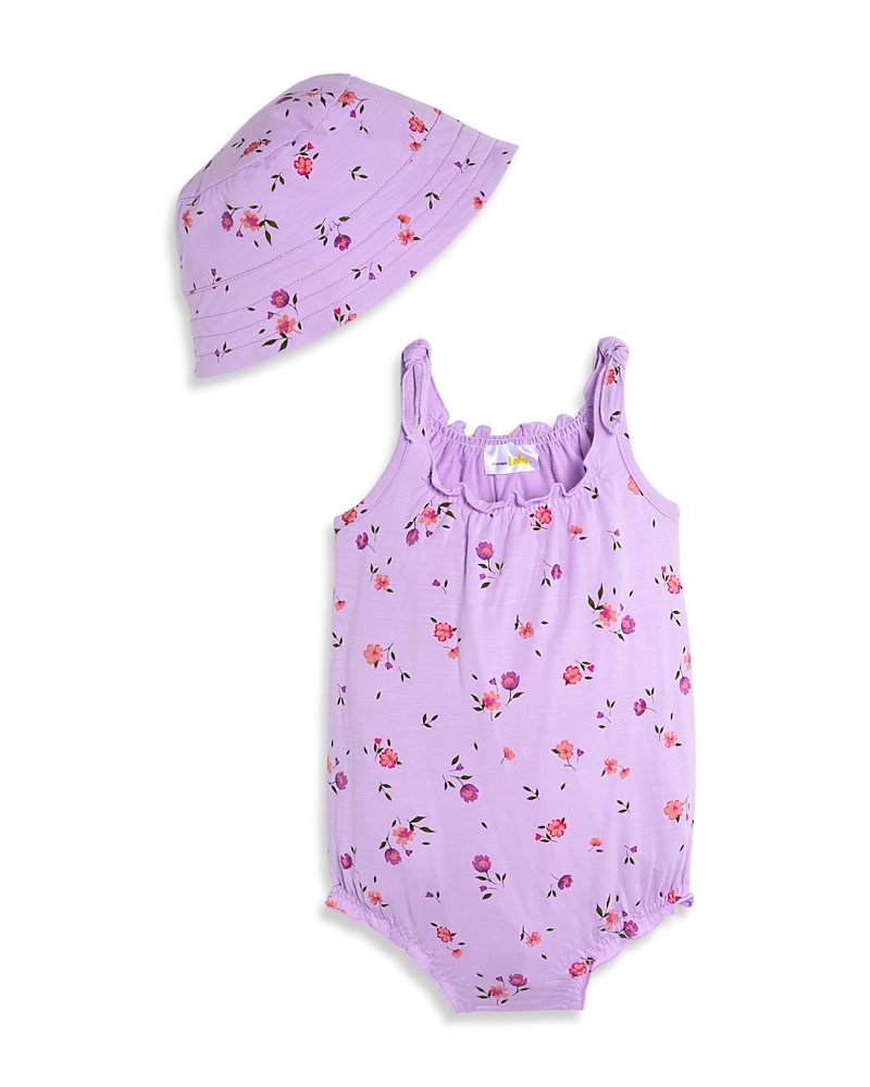 Bloomie's Baby Girls' Floral Romper & Hat Set, Baby - Exclusive
