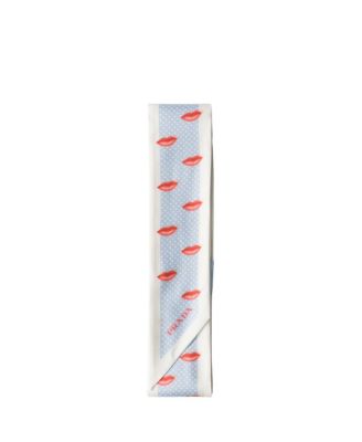  Printed Silk Twill Skinny Scarf