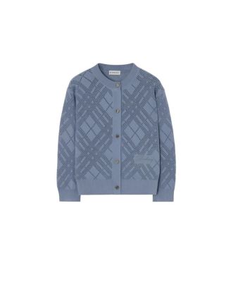 Girls' Pointelle Knit Cotton Cardigan - Little Kid, Big Kid