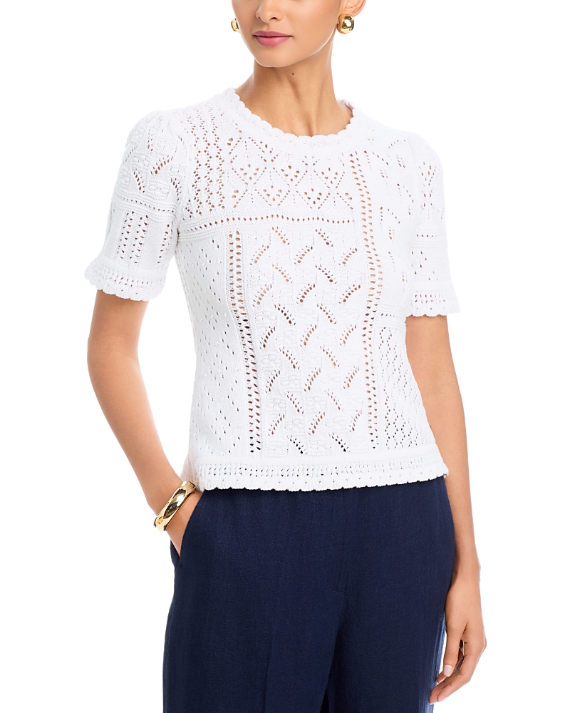 Elie Tahari Lily Pointelle Sweater