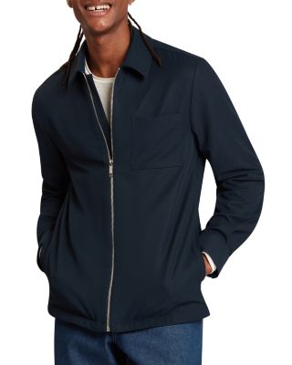 Frenkie Waffle Knit Zip Overshirt