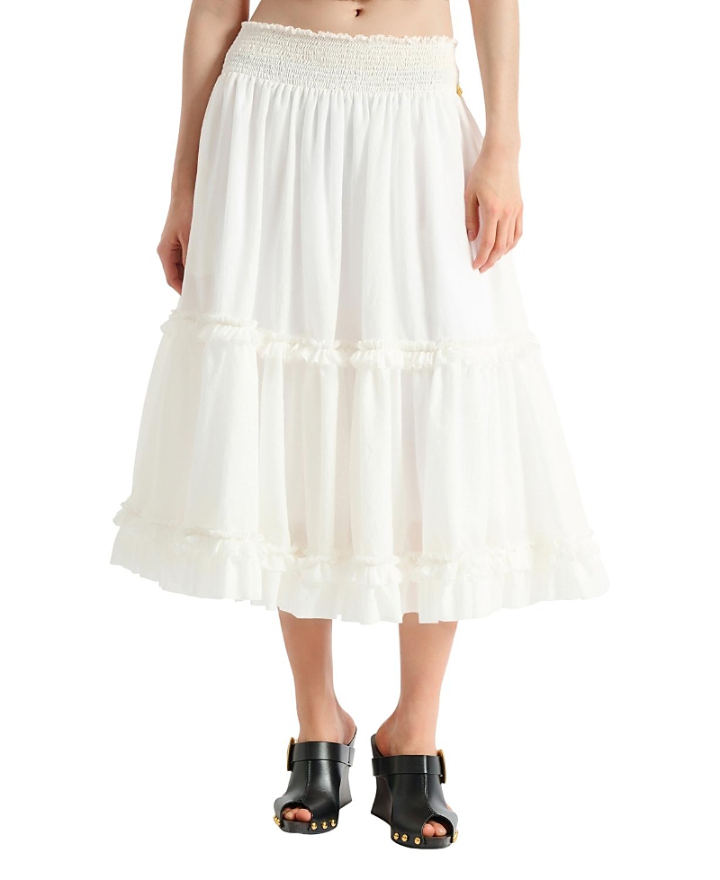 Balmain Long Gathered Skirt
