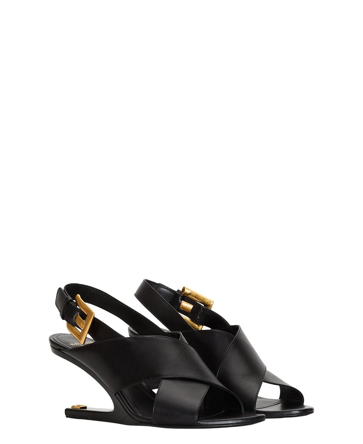 Balmain Women's Anthem No Wedge Smooth Leather Sandals