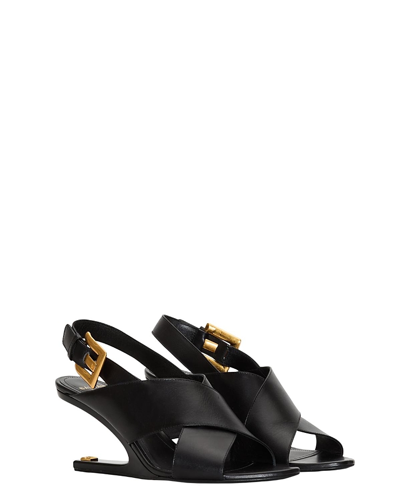 Balmain Women's Anthem No Wedge Smooth Leather Sandals