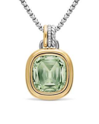 DY Mercer&reg; Color Amulet in Sterling Silver IN 18K Yellow Gold, 17mm