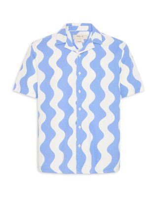 Linen Printed Short Sleeve Button Up Shirt - Exclusive