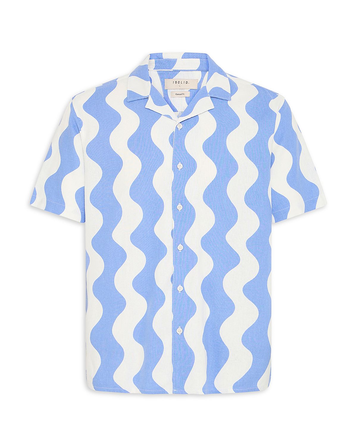 Solid! Linen Printed Short Sleeve Button Up Shirt - Exclusive