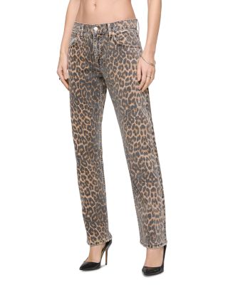 Mid Rise Blondie Crop Jeans in Leopardo