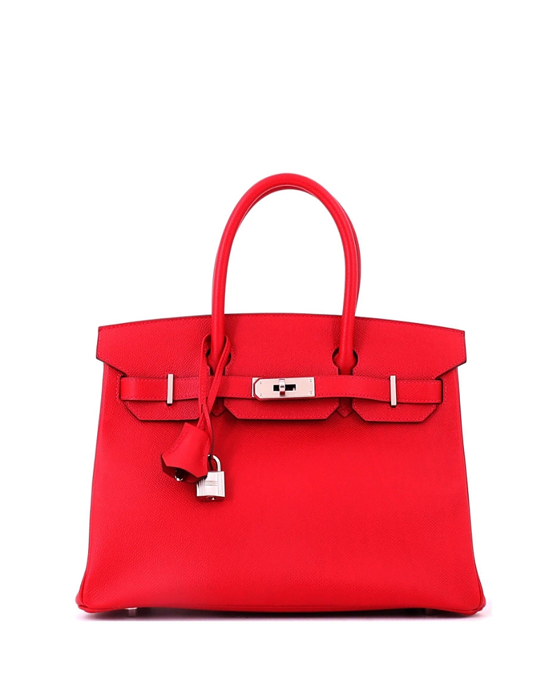 Pre-owned Pre-owned Hermes Hermes Birkin 30 Handbag Red Epsom With Palladium Hardware