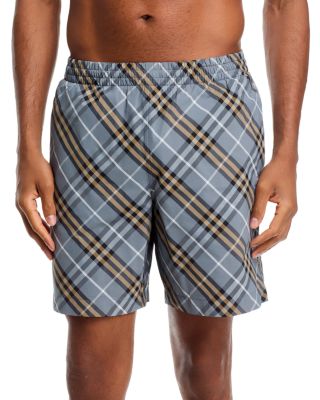 7.25" Checked Swim Shorts