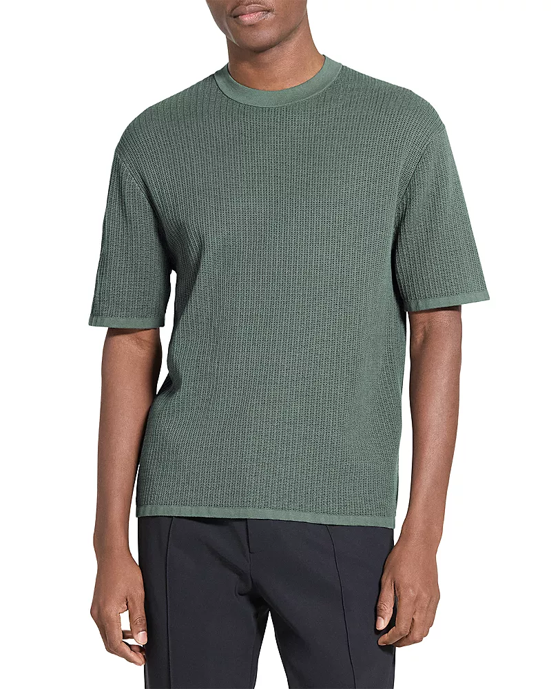 Theory Crewneck in Tactile Cotton