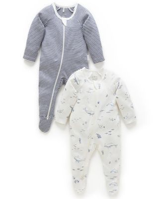 Boys' 2 Pack Zip Footie - Baby