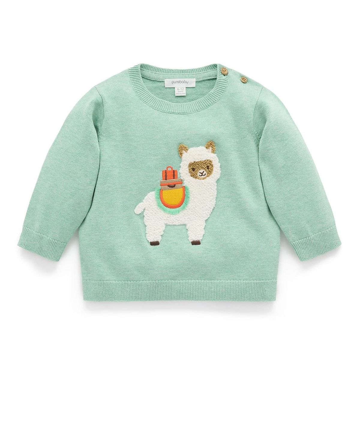Purebaby Unisex Llama Knit Sweater - Baby