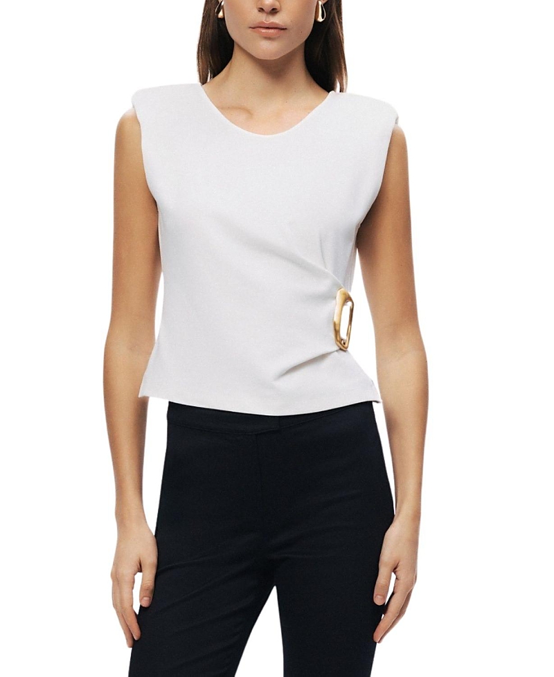 Nocturne Sleeveless Buckle-Detail Blouse