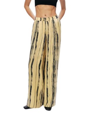 Striped Wide-Leg Pants