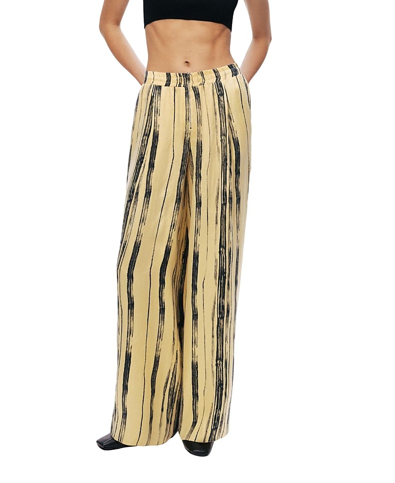 Nocturne Striped Wide-Leg Pants