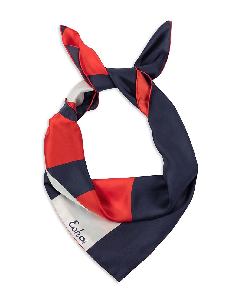 Echo Curves Silk Square Scarf