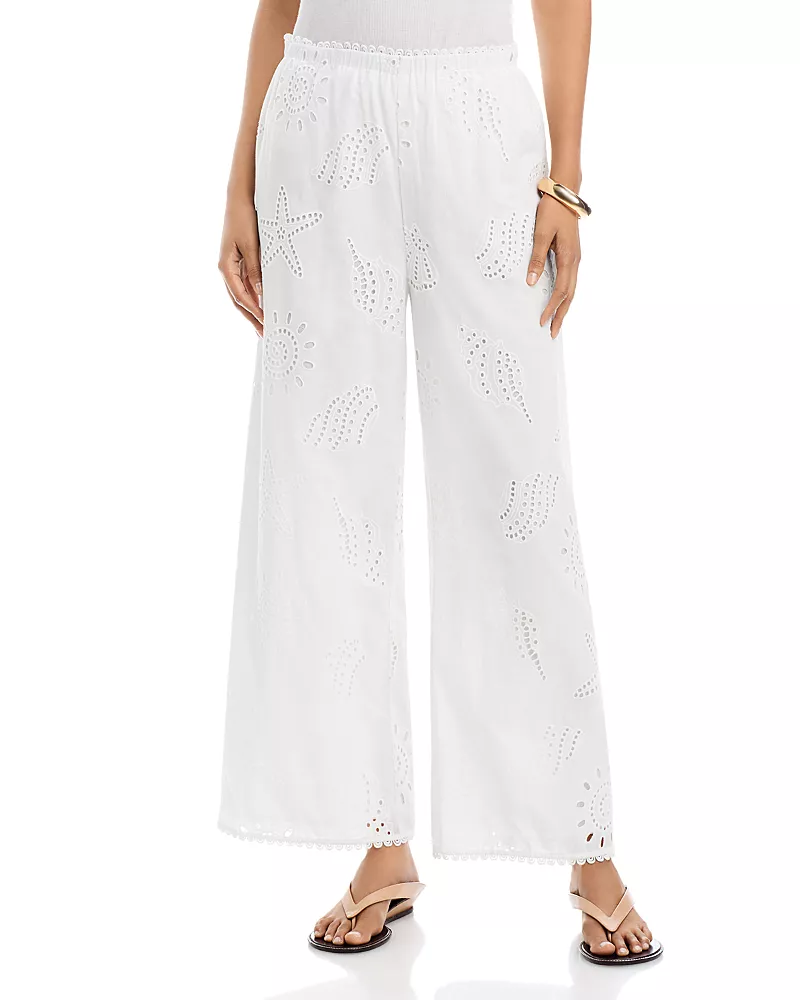 a. ren Eleni Embroidered Pants