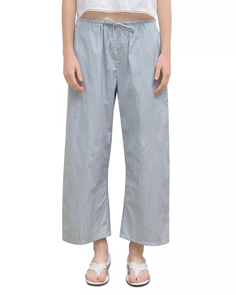Leset Yoshi Stripe Crop Drawstring Pants