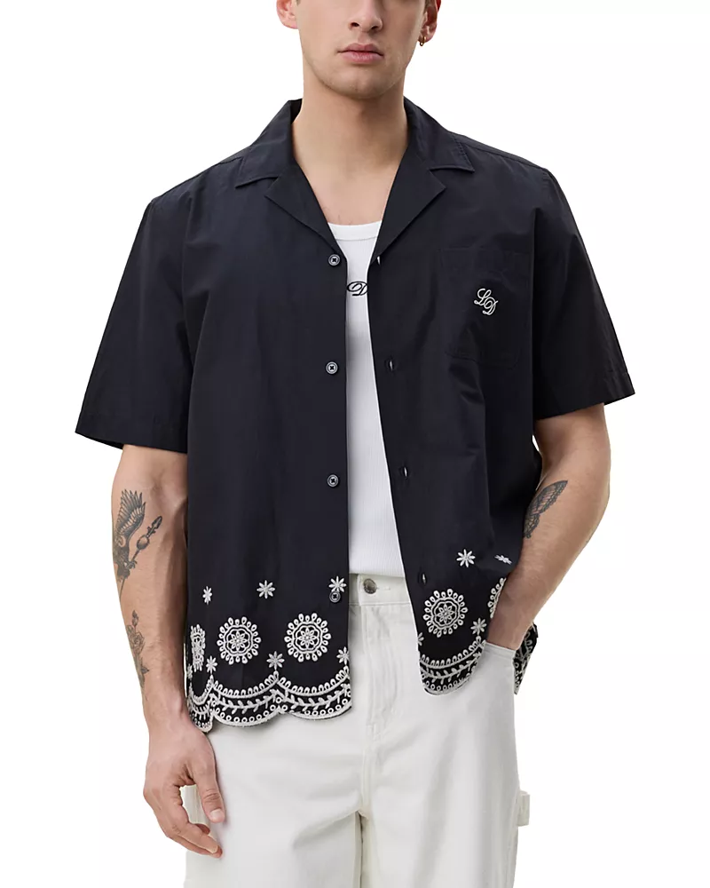 Les Deux Embroidered Border Shirt