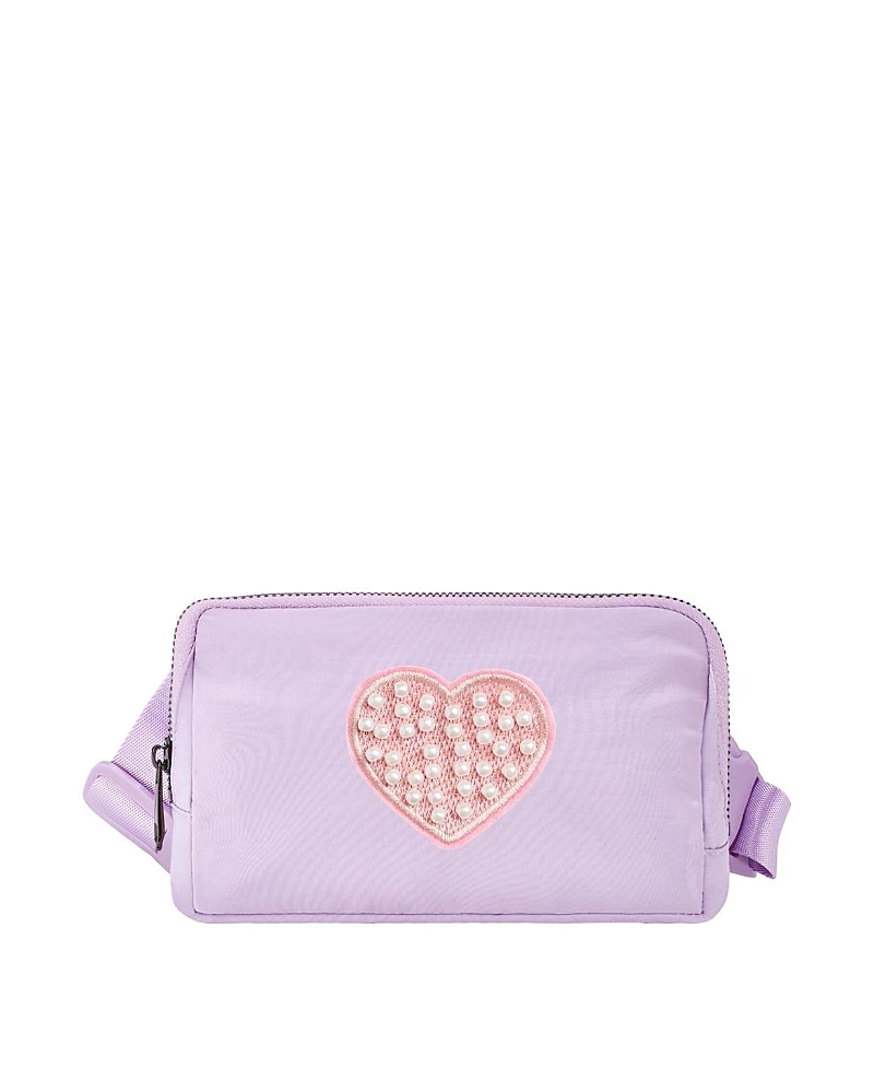 Sweet Wink Girls' Pearl Heart Patch Belt Bag - Little Kid, Big Kid