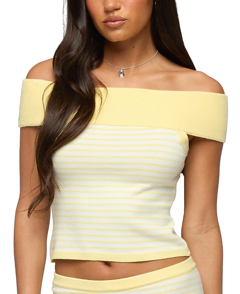Edikted Camil Striped Knit Top