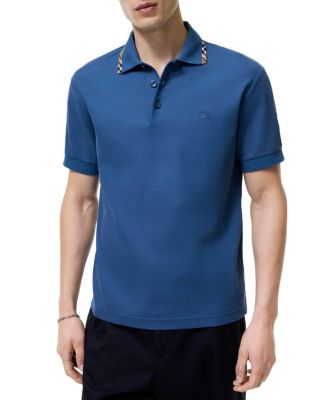  Check Trim Cotton Polo Shirt