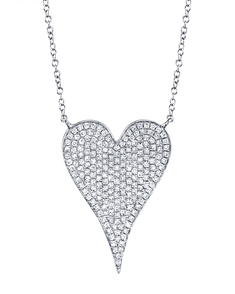 Shy Creation 14K Gold Kate Diamond Pave Pendant Necklace, 0.43 tcw