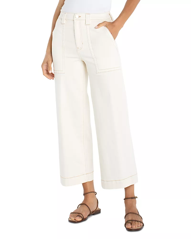 Liverpool Los Angeles Stride High Rise Wide Leg Jeans in Seaside Dunes