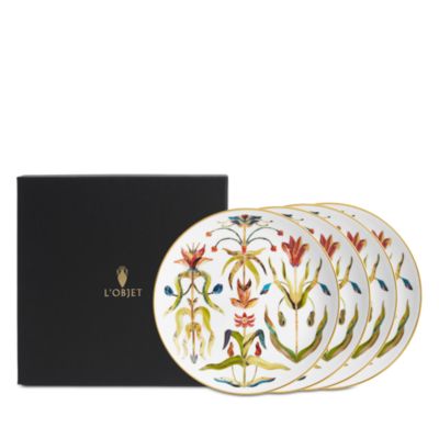 Grand Tour Dessert Plates, Set of 4