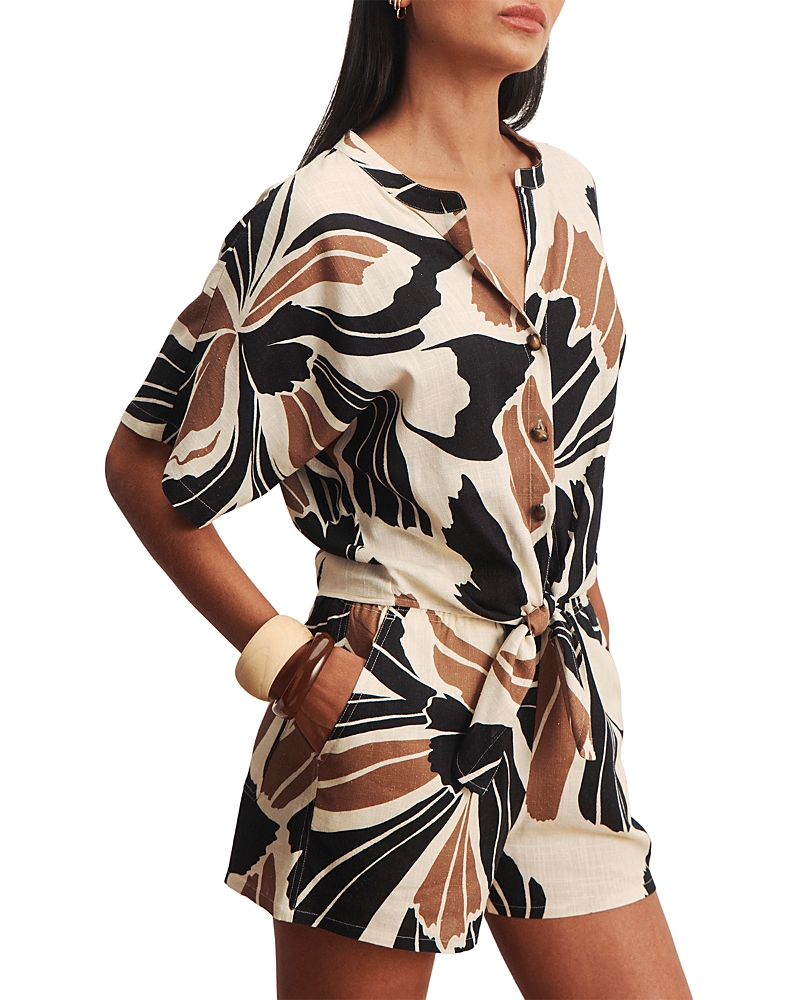 Sanctuary Good Time Printed Tie Shirt