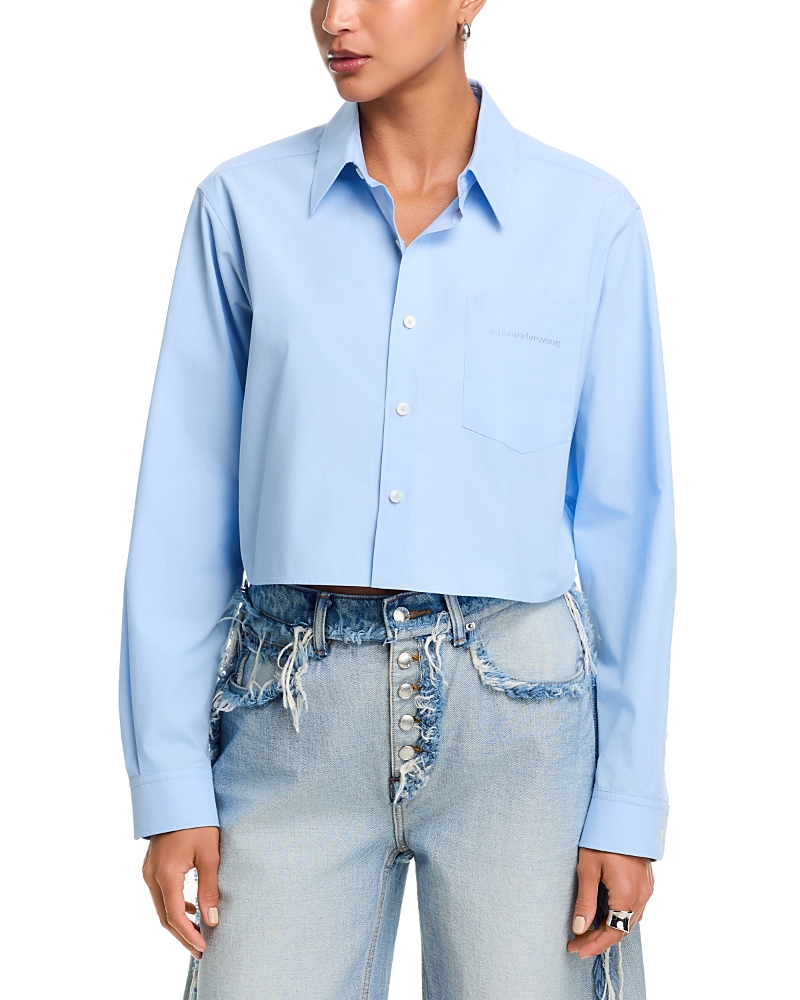 alexanderwang Cotton Cropped Button Down Shirt