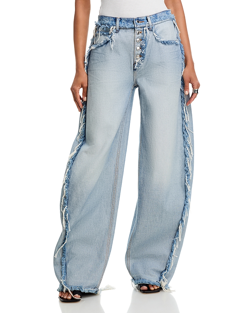 alexanderwang Blow Up Mid Rise Jeans in Inverted Blue