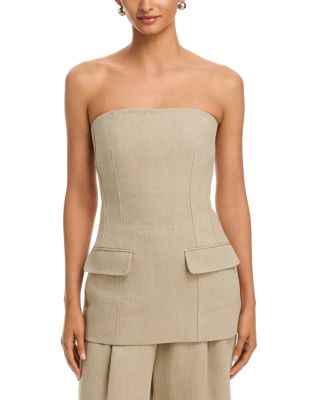 Strapless Linen Top