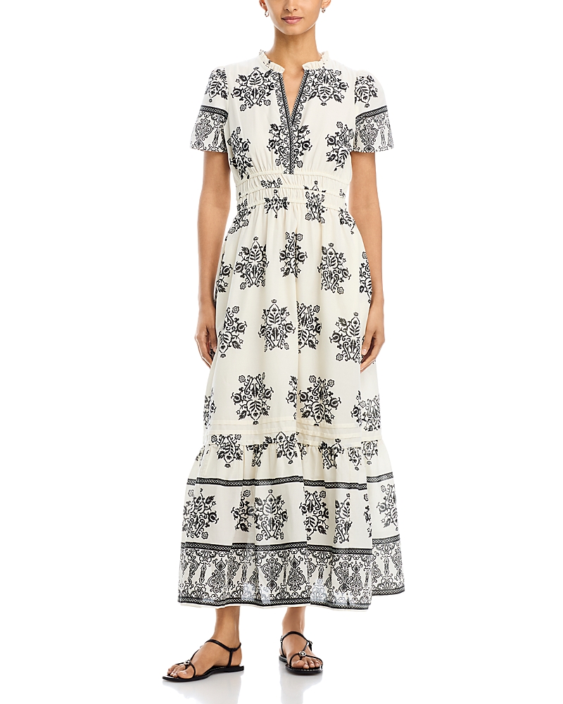 Cece Shirred Waist Maxi Dress