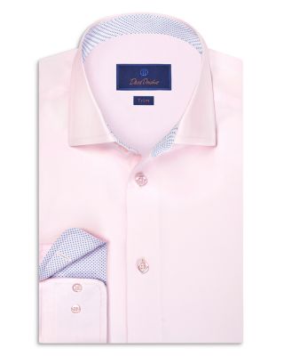 Trim Fit Twill Solid Dress Shirt