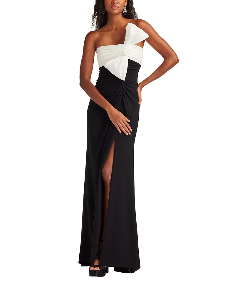 Tadashi Shoji Kaliko Twist Bow Gown