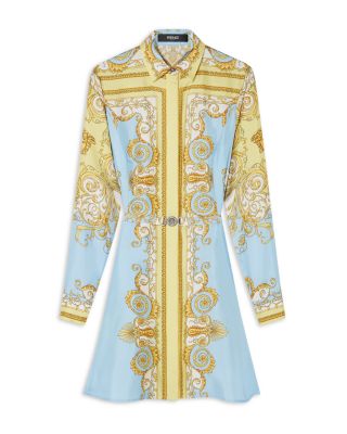 Silk Twill Print Dress