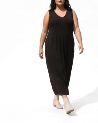 formal dresses claremont Universal Standard Women's Plus Size Liquid Jersey Sheath Dress - Black evening bohemian silk dresses women