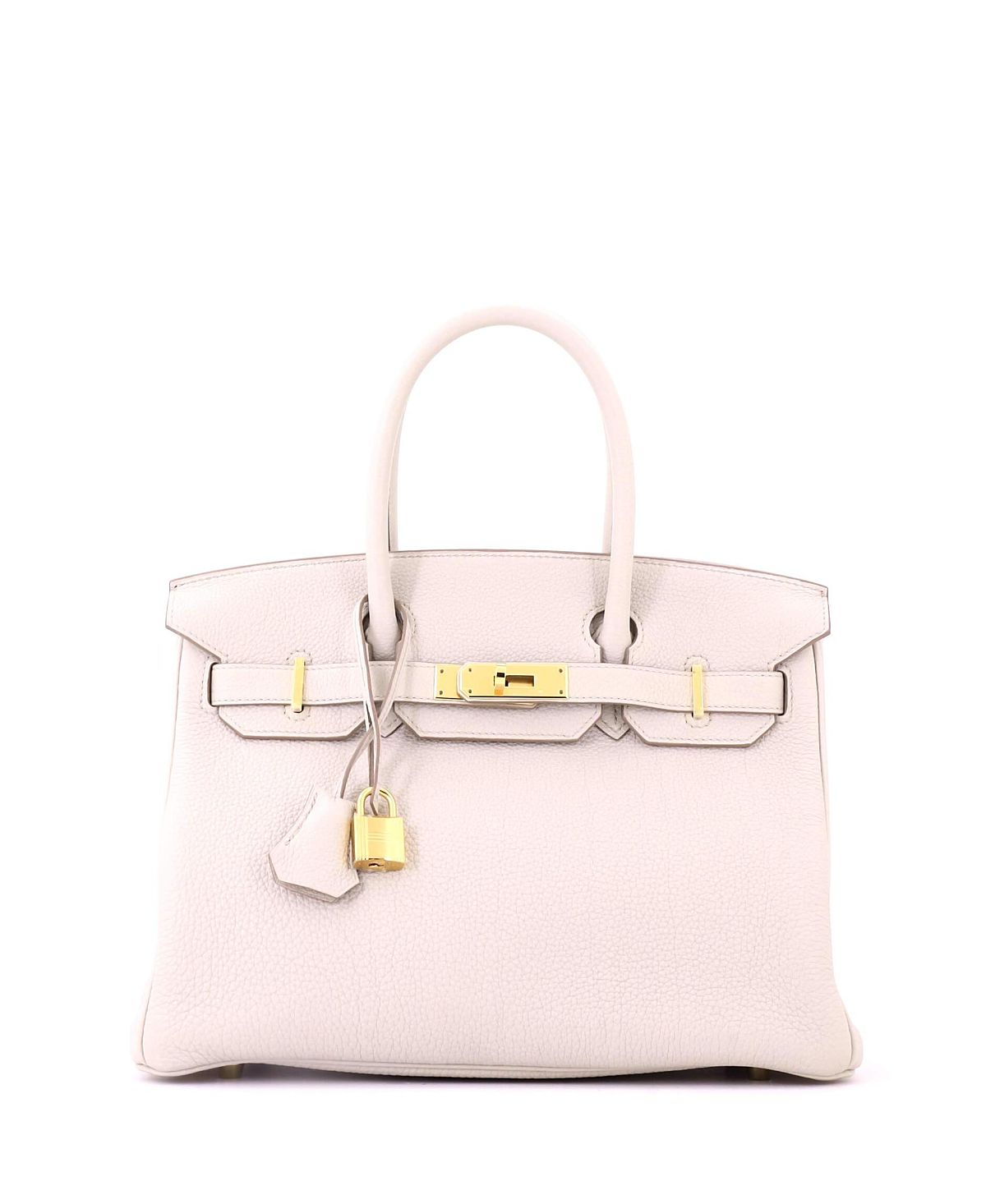 Pre-Owned HERMES Birkin 30 Handbag Light Togo with Gold Hardware