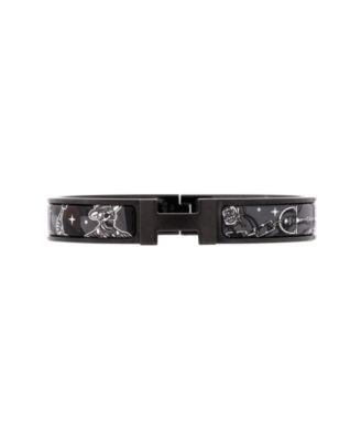  Narrow So Black Clic HH Bracelet Printed Enamel with Brushed Hardware