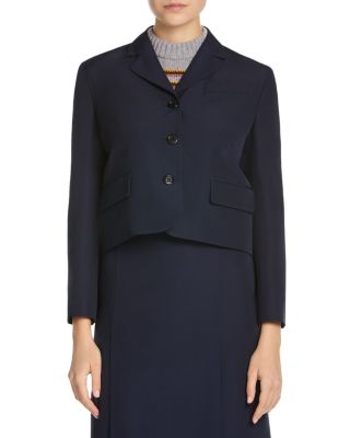 Cropped Notch Collar Jacket