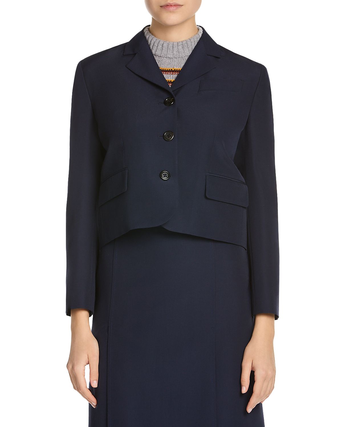 Marni Cropped Notch Collar Jacket